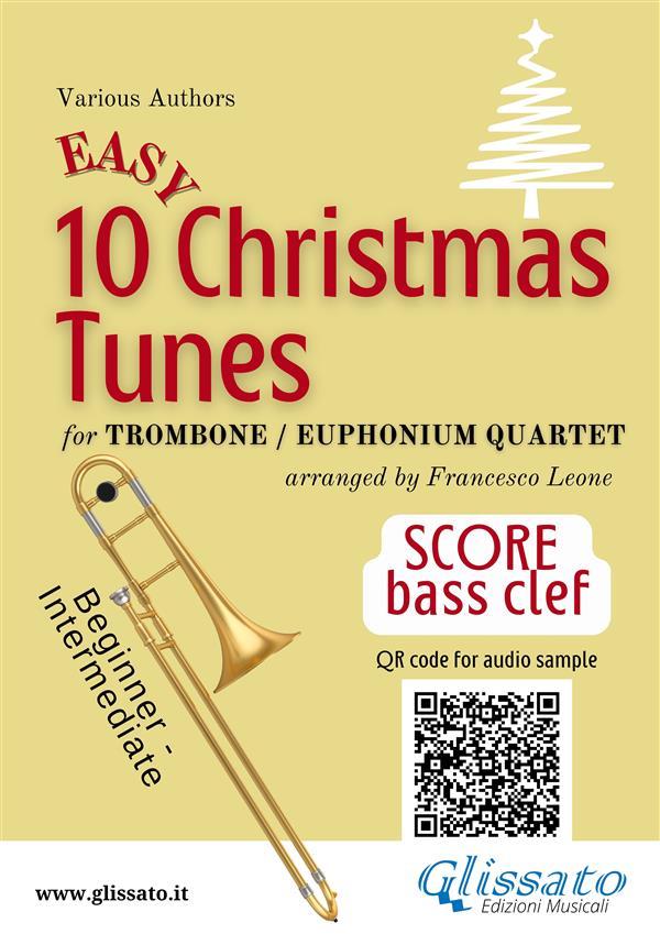 Trombone quartet score of 10 Easy Christmas Tunes