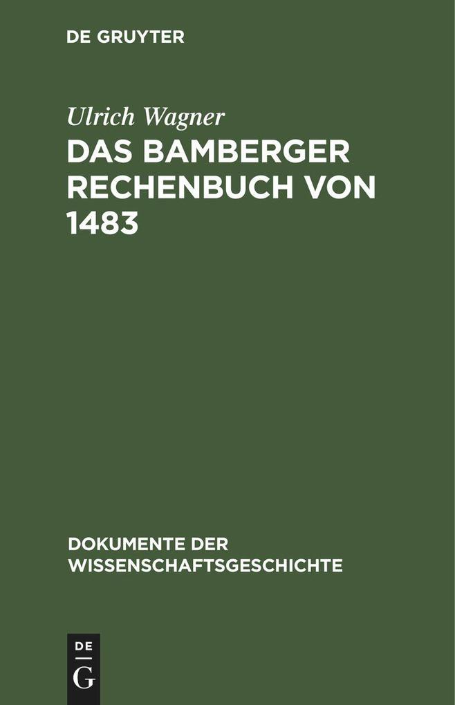 Das Bamberger Rechenbuch von 1483