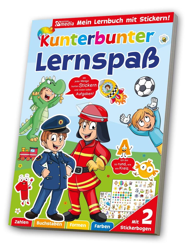 Sticker Übungsbuch Lernspaß Feuerwehr / Polizei