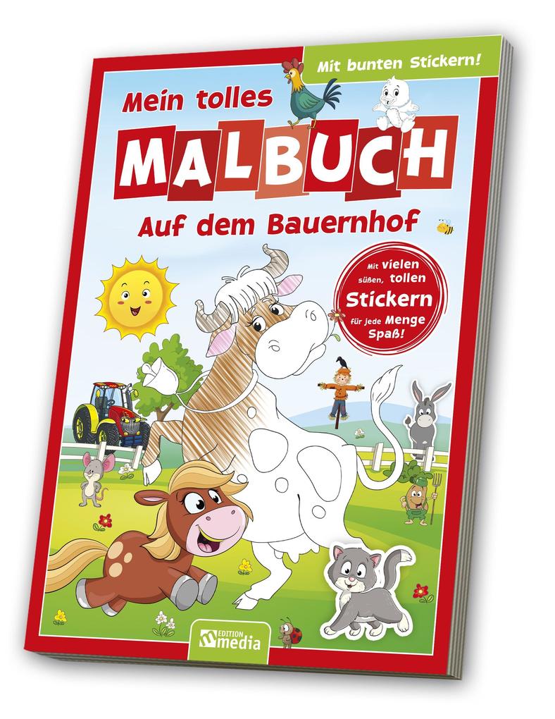 Image of Malbuch mit Stickern: Bauernhof