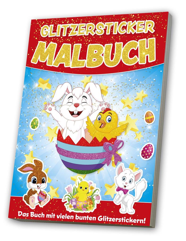 Image of Buch - Glitzersticker XXL-Malbuch Kunterbunte Welt zur Osterzeit