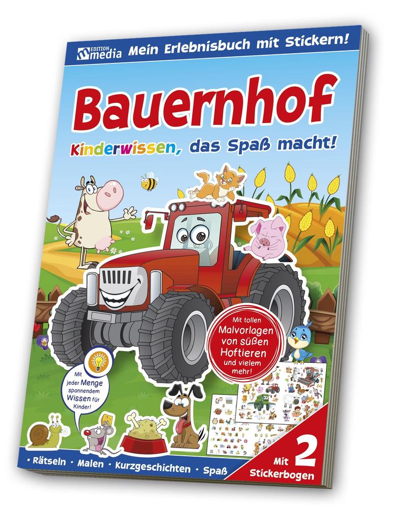 Image of Sticker-Übungsbuch - Bauernhof Natur