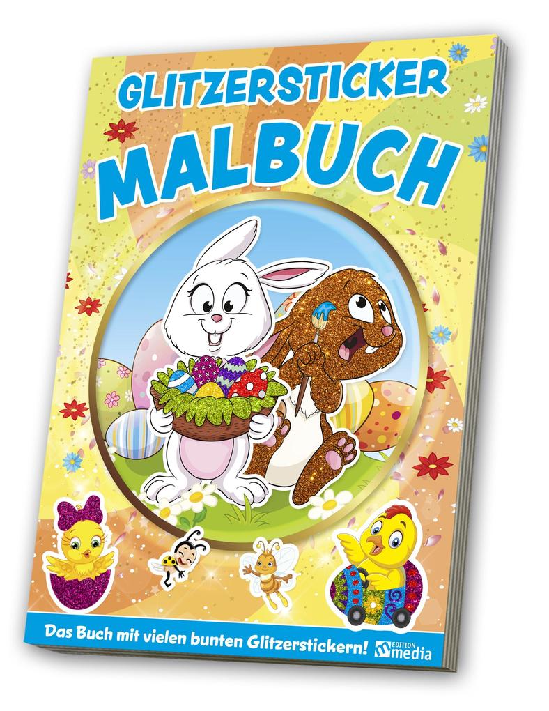 Image of Buch - Glitzersticker XXL-Malbuch Kindergarten Frühling Ostern