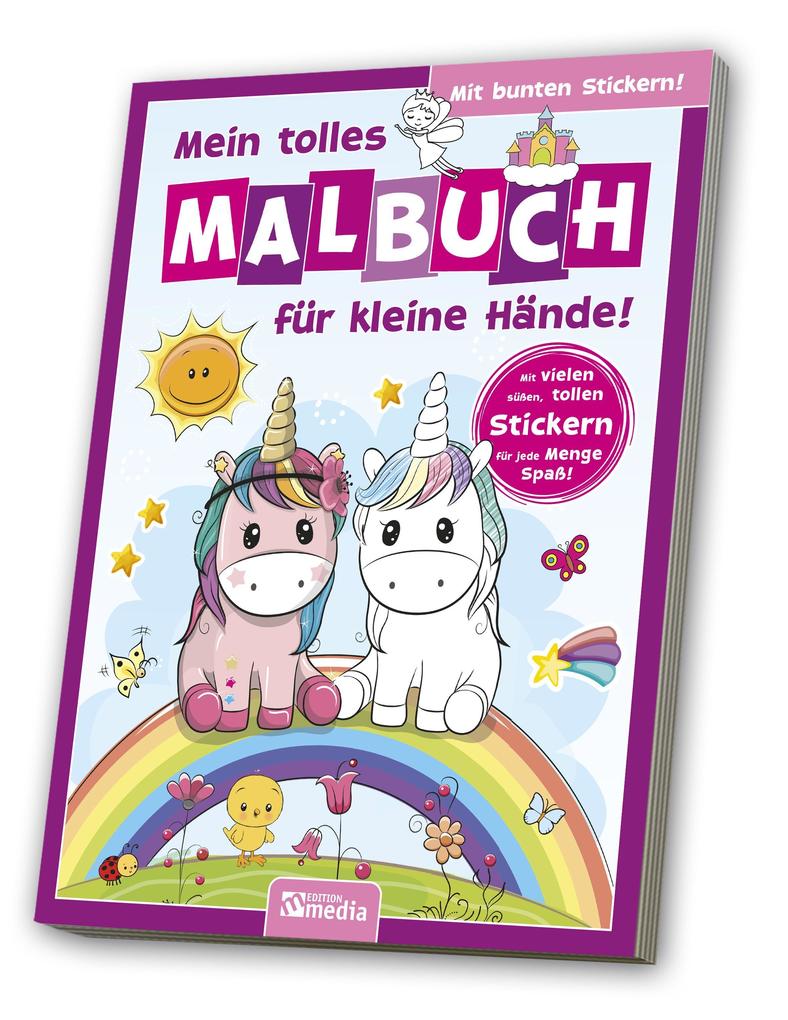 Image of Malbuch mit Stickern: Einhorn