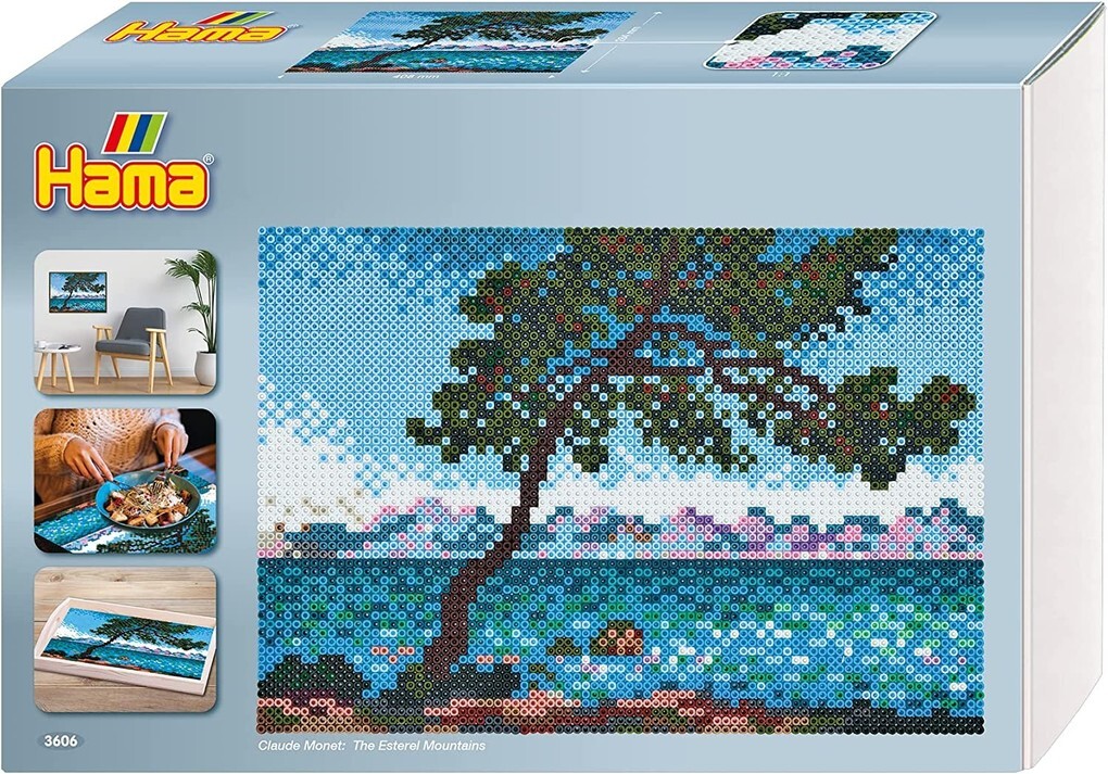 Hama 3606 - Hama Art Geschenkbox Claude Monet mit ca. 10000 Midi-Bügelperlen Stiftplatten und Zubehör