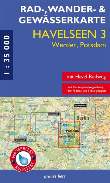 Rad- Wander- und Gewässerkarte Havelseen 3 Werder/Potsdam 1:35 000