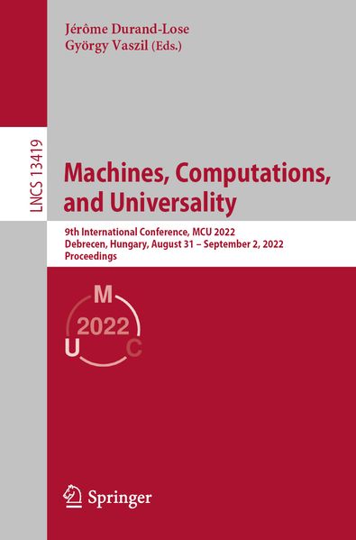 Machines Computations and Universality