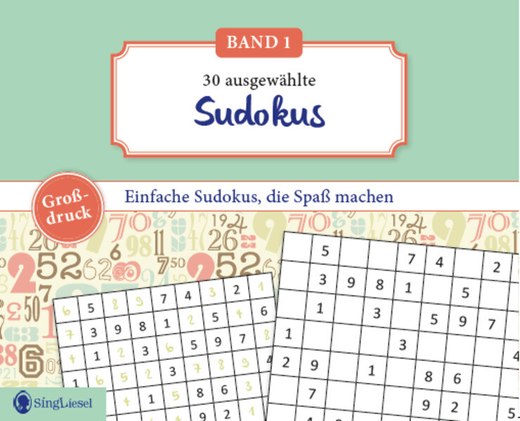 Einfache Sudoku für Senioren die Spaß machen. Rätsel-Spaß Beschäftigung und Gedächtnistraining für Senioren. Auch mit Demenz. Großdruck.
