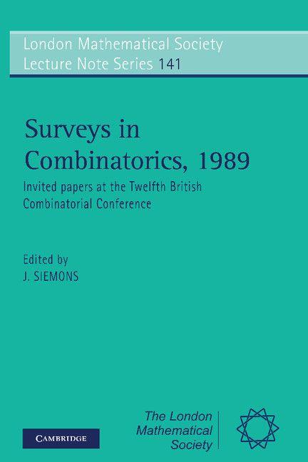 Surveys in Combinatorics 1989