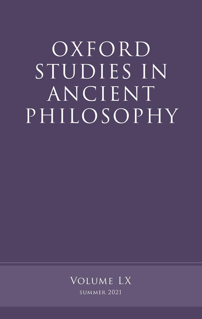 Oxford Studies in Ancient Philosophy Volume 60