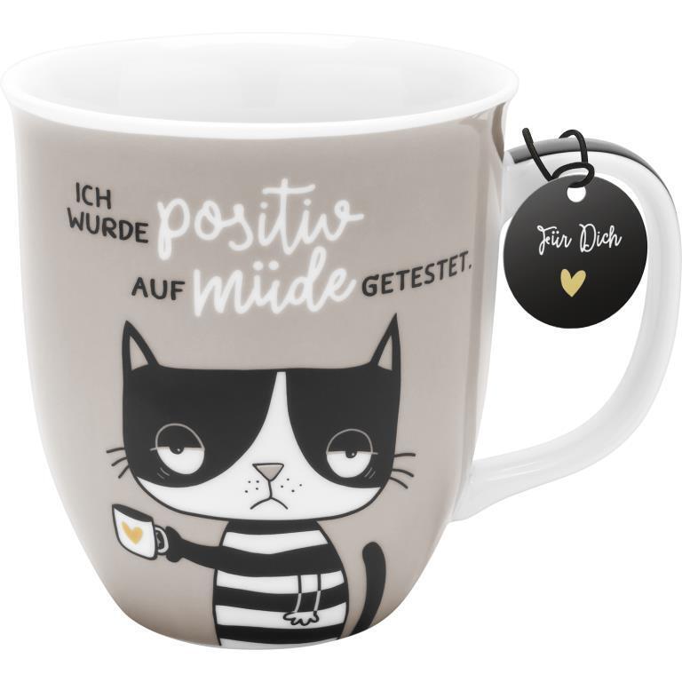 Tasse Motiv Müde Katze