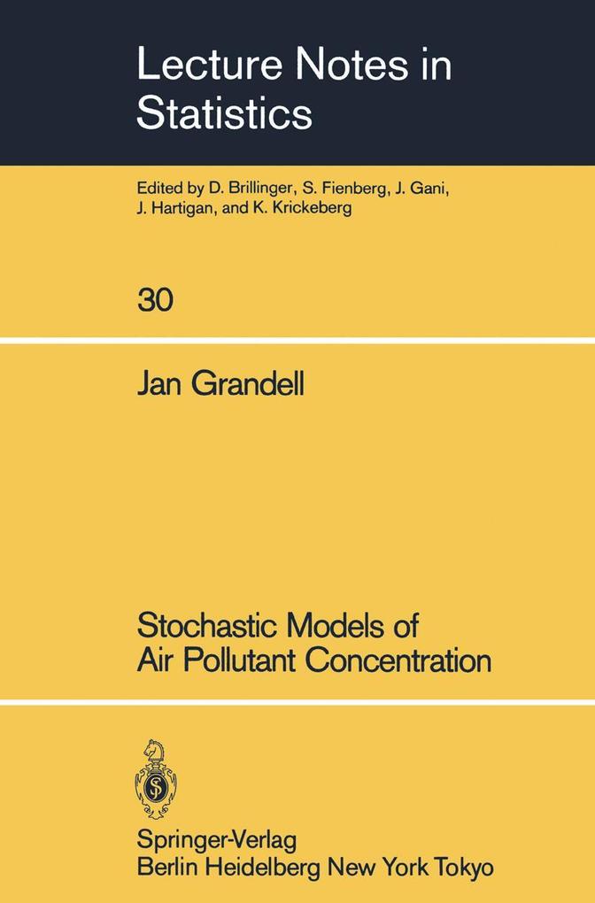 Stochastic Models of Air Pollutant Concentration