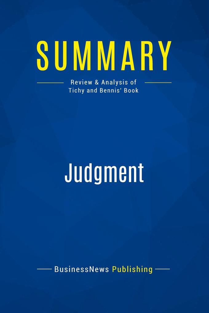 Summary: Judgment