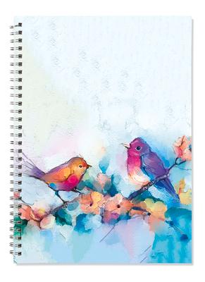 Watercolor Birds Journal A4: Do Not Follow Where the Path May Lead.