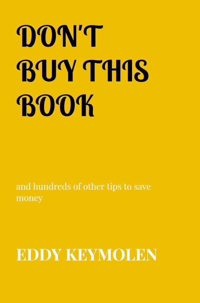 DON'T BUY THIS BOOK
