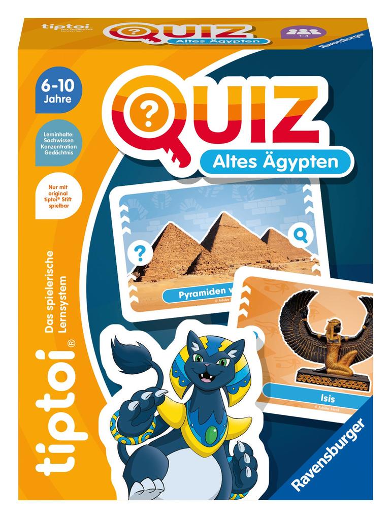 Image of Ravensburger tiptoi 00166 Quiz Altes Ägypten Quizspiel für Kinder ab 6 Jahren für 1-4 Spieler