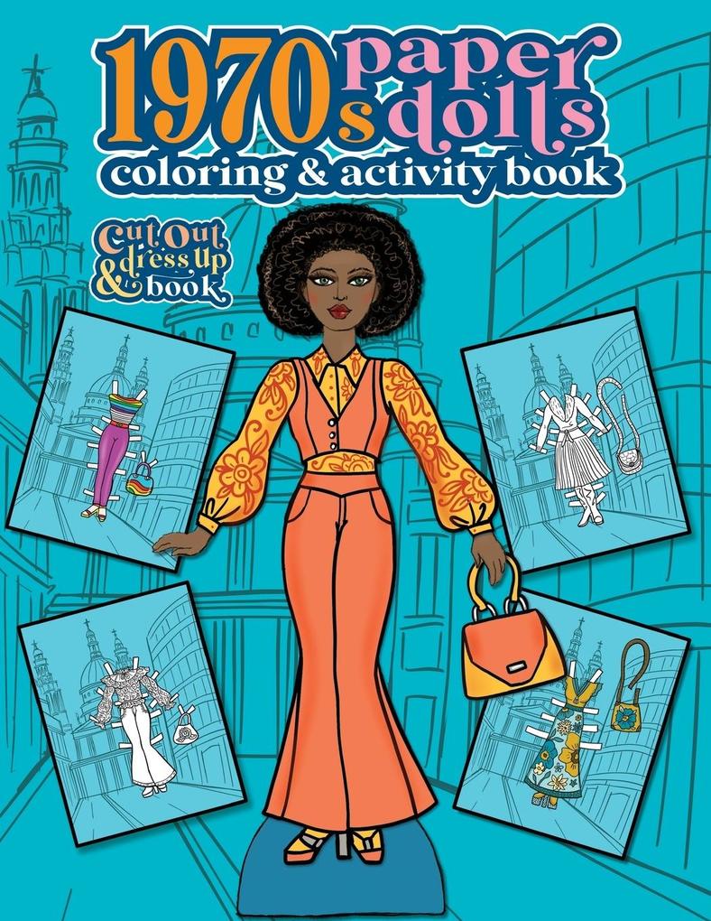 1970s Paper Dolls Coloring and Activity Book