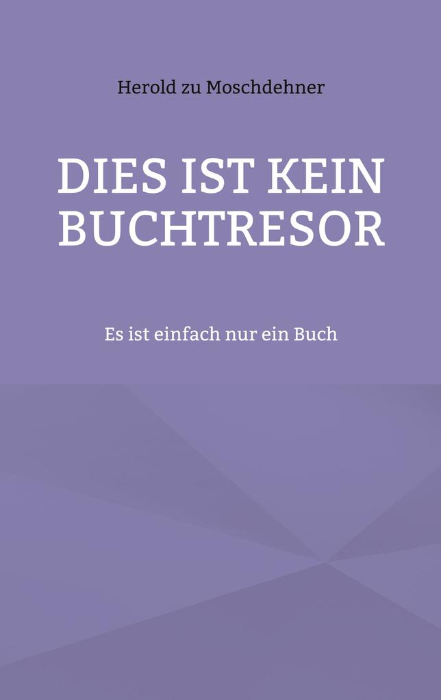 Dies ist kein Buchtresor