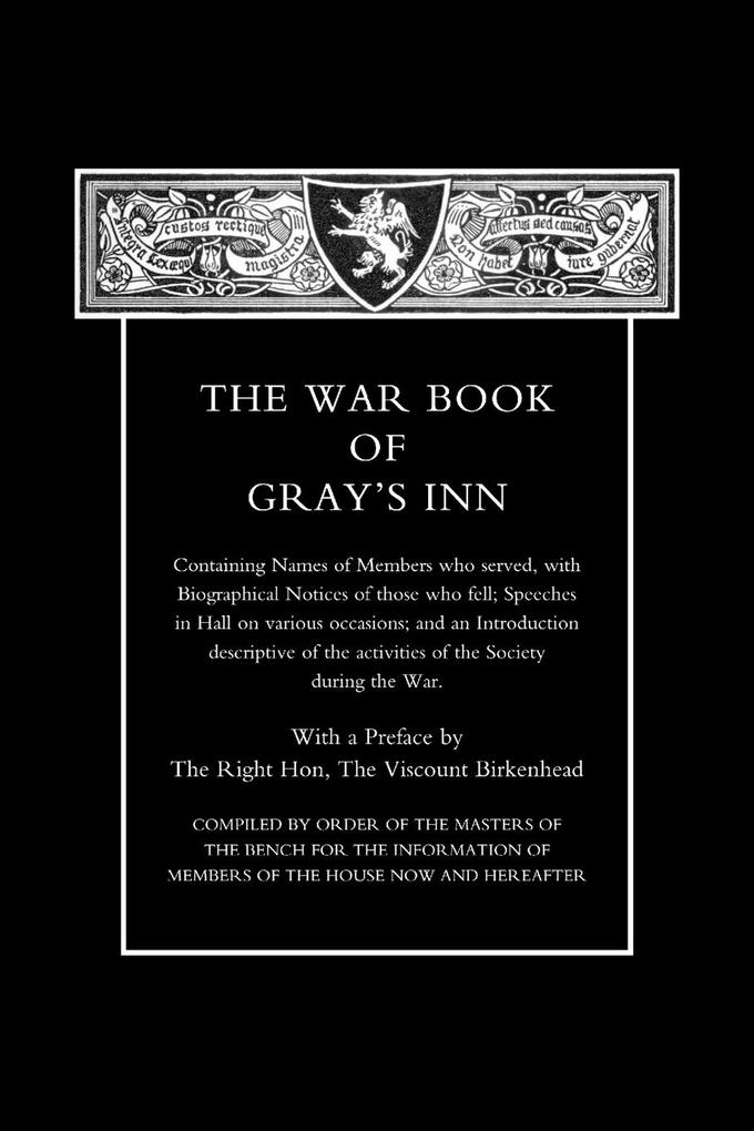 War Book of Gray's Inn
