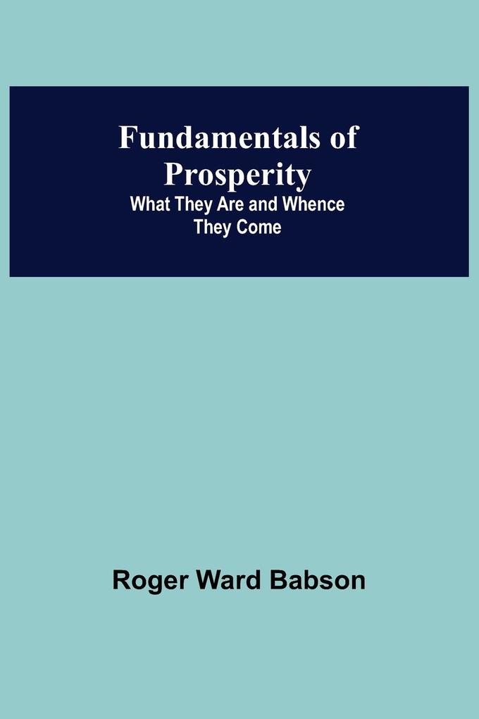 Fundamentals of Prosperity