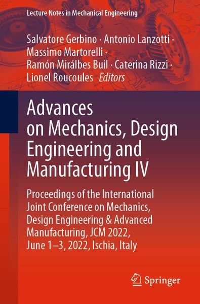 Advances on Mechanics Design Engineering and Manufacturing IV