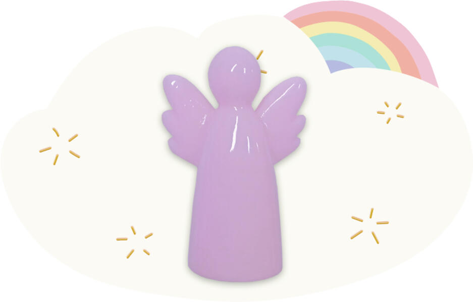 Coppenrath - Christl. Geschenke - Kunstharzengel - Bunte Regenbogen-Engel sort.
