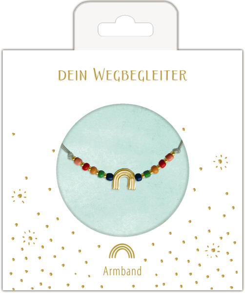 Image of Armband mit Regenbogenanhänger (vergoldet)