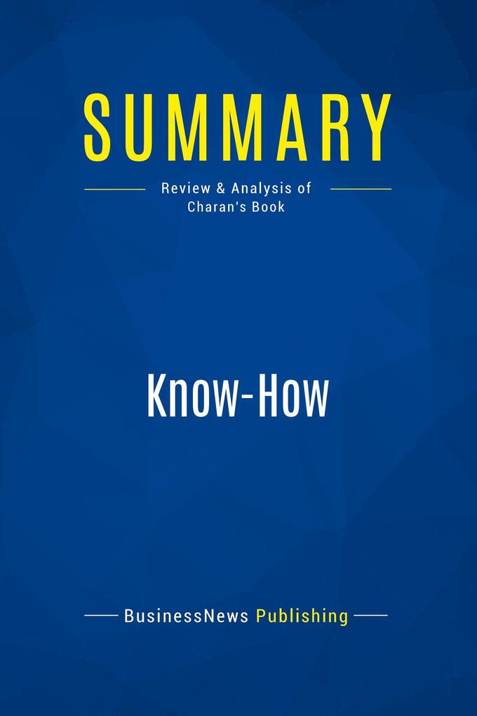 Summary: Know-How