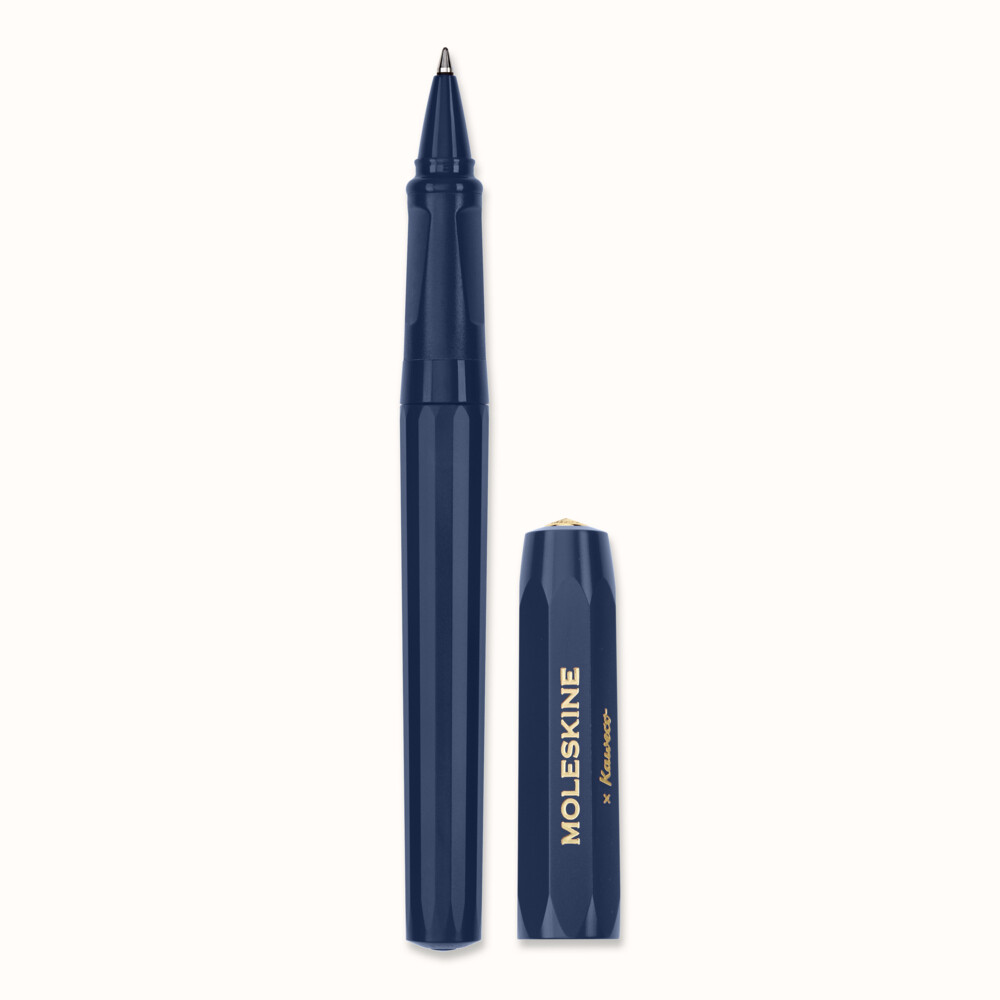 Moleksine Kaweco Roller Pen Blue Medium Point (0.7 MM) Black Ink