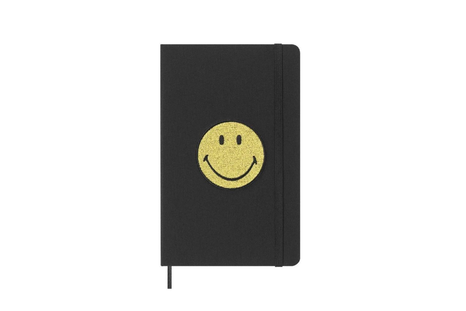 Moleskine Limited Edition Notebook Smiley Large Ruled Black Hard Cover (5 x 8.25)