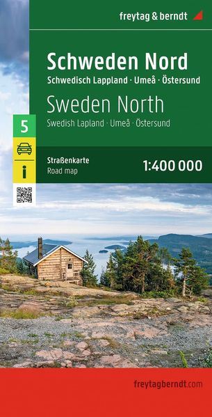 freytag & berndt Straßenkarte Schweden Nord Schwedisch Lappland - Umeå - Östersund 1:400.000