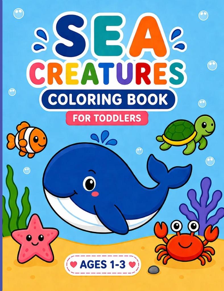 Sea Creatures Coloring Book for Kids