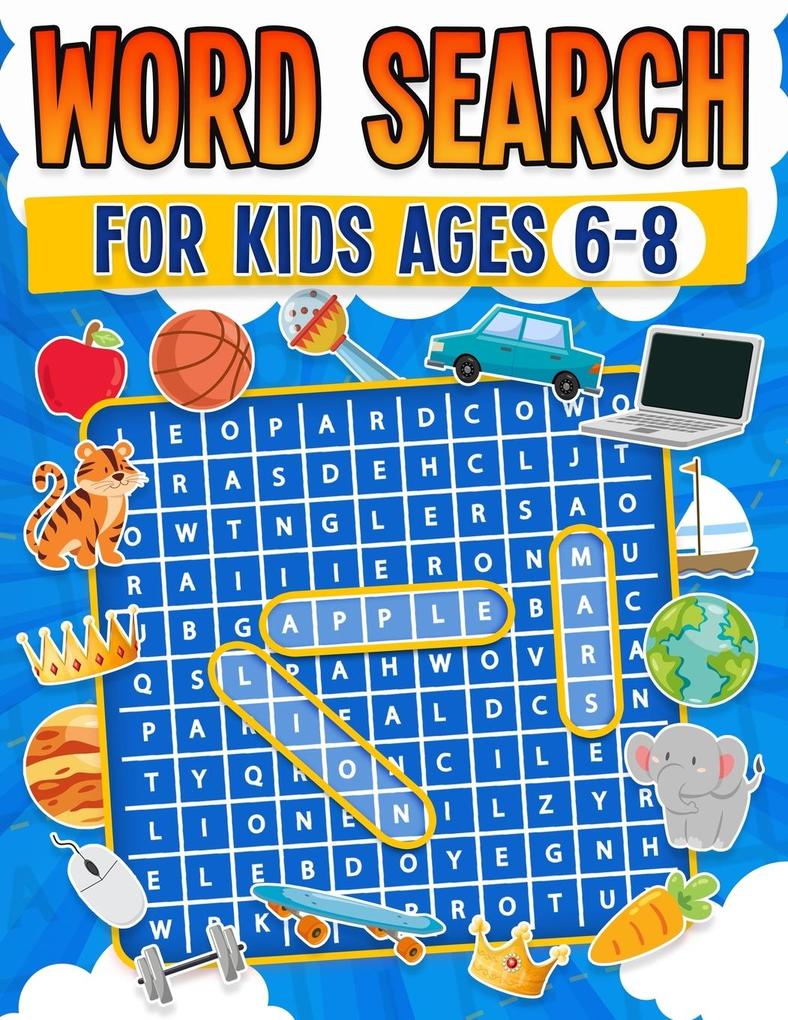 Word Search for Kids Ages 6-8 | 100 Fun Word Search Puzzles | Kids Activity Book | Large Print | Paperback