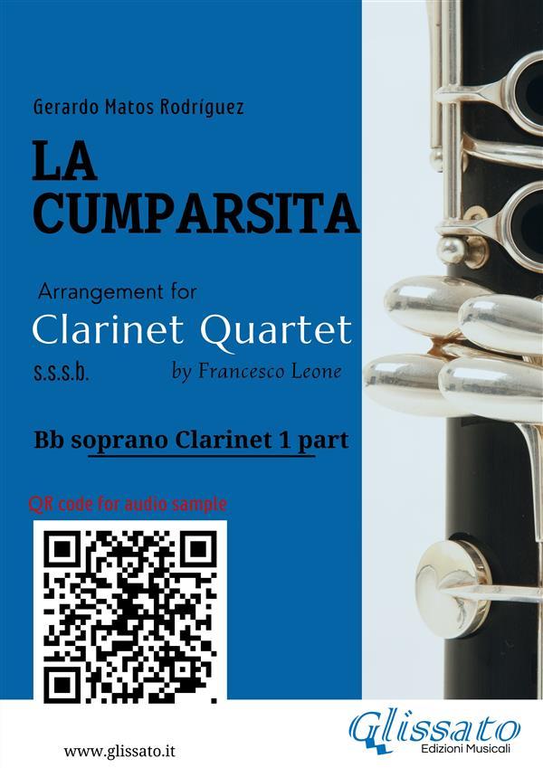 Bb Clarinet 1 part La Cumparsita tango for Clarinet Quartet