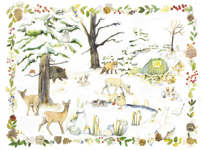 Korsch Verlag GmbH Adventskalender 'Tiere Am Winterteich'