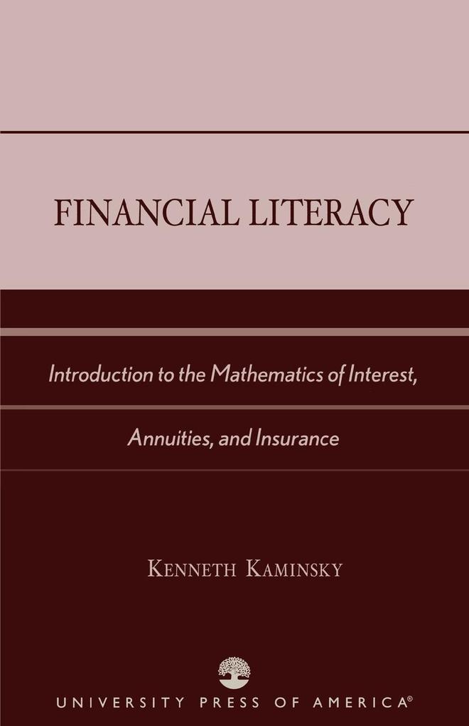 Financial Literacy - Kenneth Kaminsky