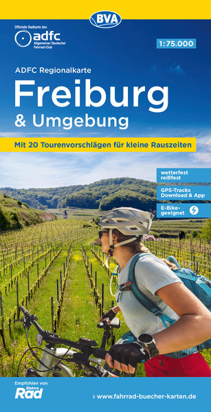 ADFC-Regionalkarte Freiburg und Umgebung 1:75.000 reiß- und wetterfest GPS-Tracks Download