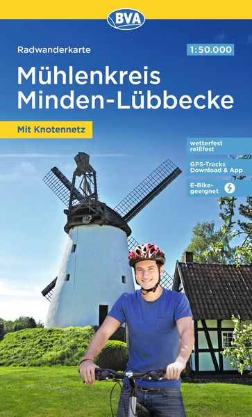 Radwanderkarte BVA Radwandern im Mühlenkreis Minden-Lübbecke 1:50.000 reiß- und wetterfest GPS-Tracks Download
