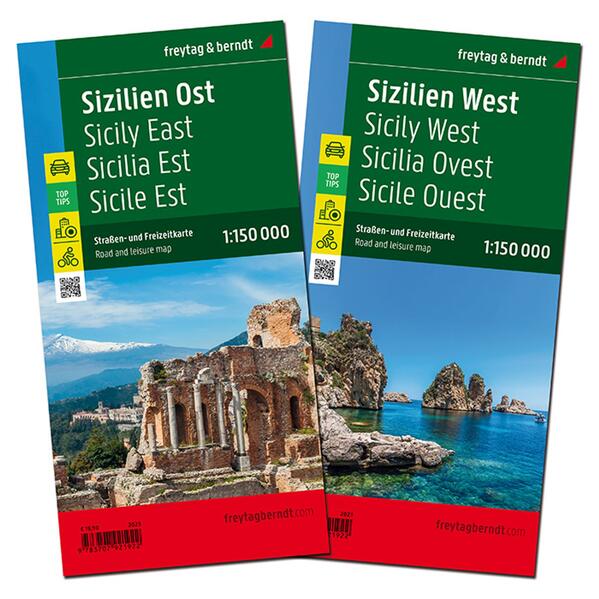 Sizilien Straßenkarten-Set 1:150.000 freytag & berndt