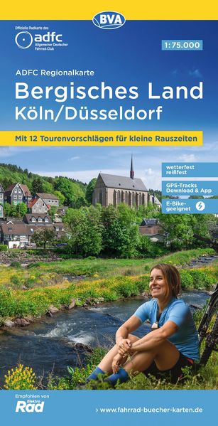 ADFC-Regionalkarte Bergisches Land Köln/Düsseldorf 1:75.000 reiß- und wetterfest GPS-Tracks Download