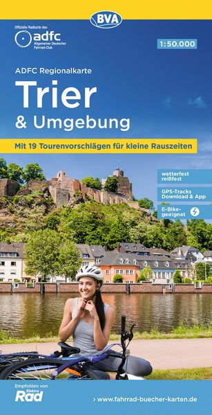 ADFC-Regionalkarte Trier und Umgebung 1:50.000 mit Tagestourenvorschlägen reiß- und wetterfest GPS-Tracks Download