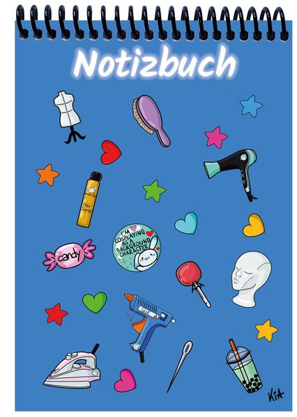 A 4 Notizblock Manga Items blau blanko