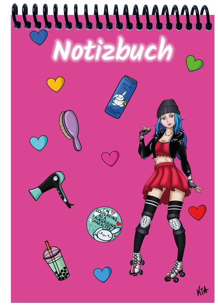 A 5 Notizblock Manga Enora pink blanko