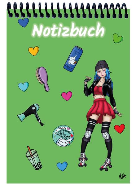 A 5 Notizblock Manga Enora grün liniert