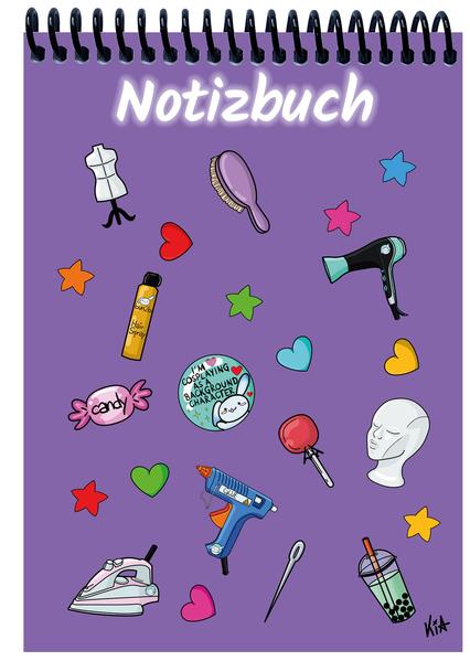 A 5 Notizblock Manga Items lila kariert