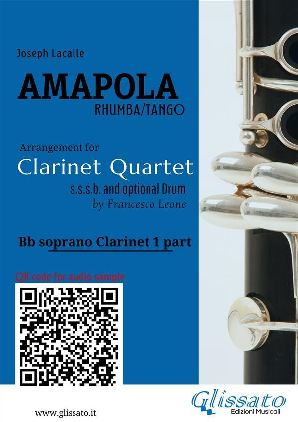 Bb Clarinet 1 part of Amapola for Clarinet Quartet