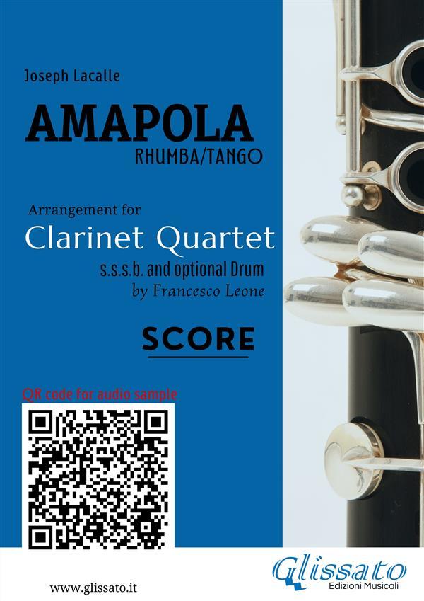 Clarinet Quartet Score of Amapola