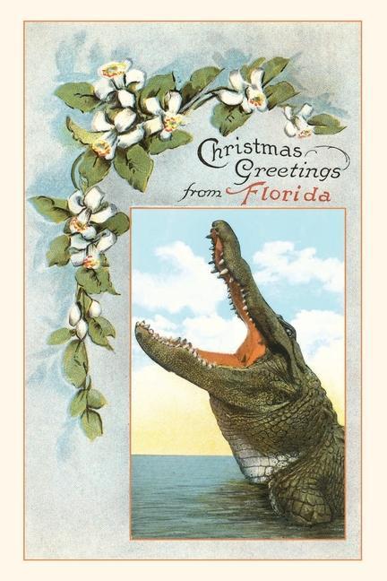 Vintage Journal Christmas Greetings from Florida Alligator