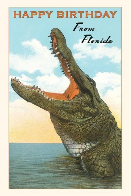 Vintage Journal Happy Birthday from Florida Alligator