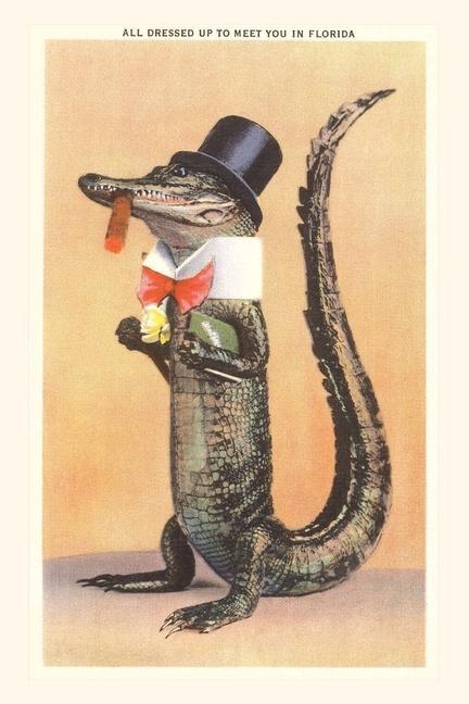 Vintage Journal Alligator in Top Hat
